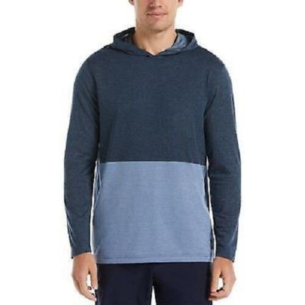 PGA TOUR Men's Lightweight Long Sleeve Colorblocked Golf Hoodie Blue Size Small